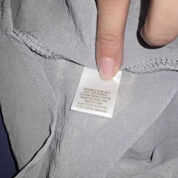 Dress Barn Long Sleeve Top Size 3X Gray/ White (A59) - Picture 6 of 7